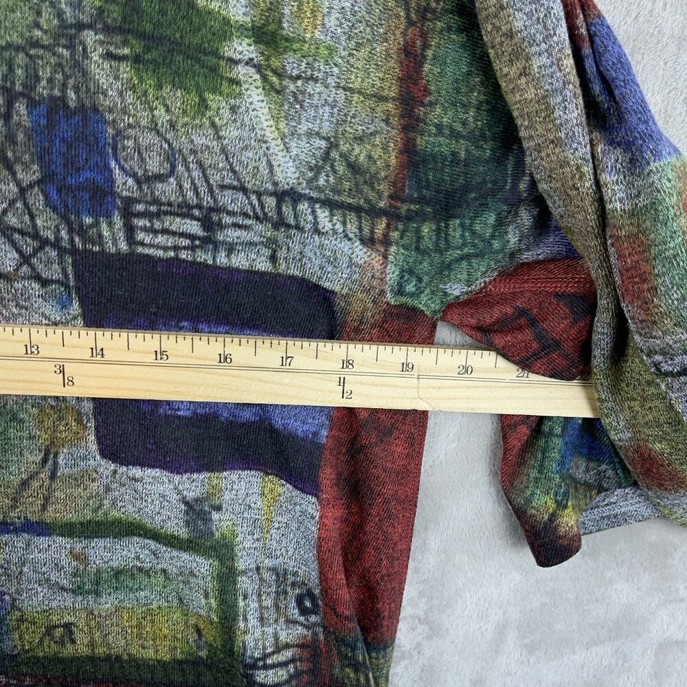 Inoah Abstract Art Print Swing Top Med Made In USA Lagenlook Boho Whimsigoth - Picture 8 of 10